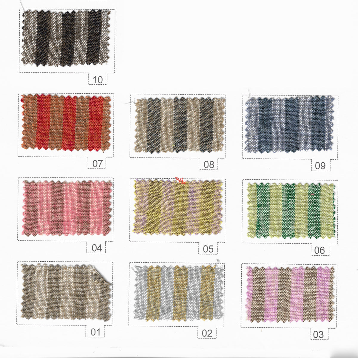 Washed Stripe Linen  - Colour card image 0