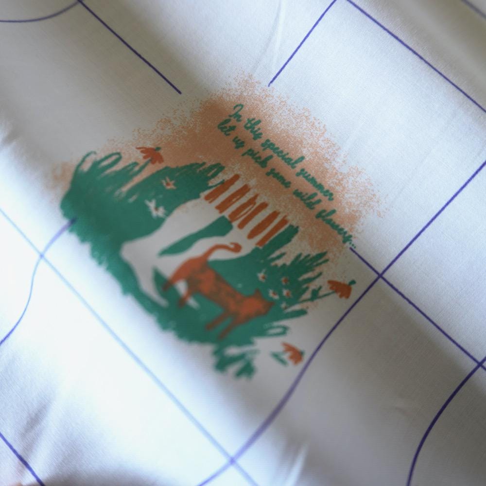 I'm Not a Camel - Grid Cotton Poplin Fabric image 5