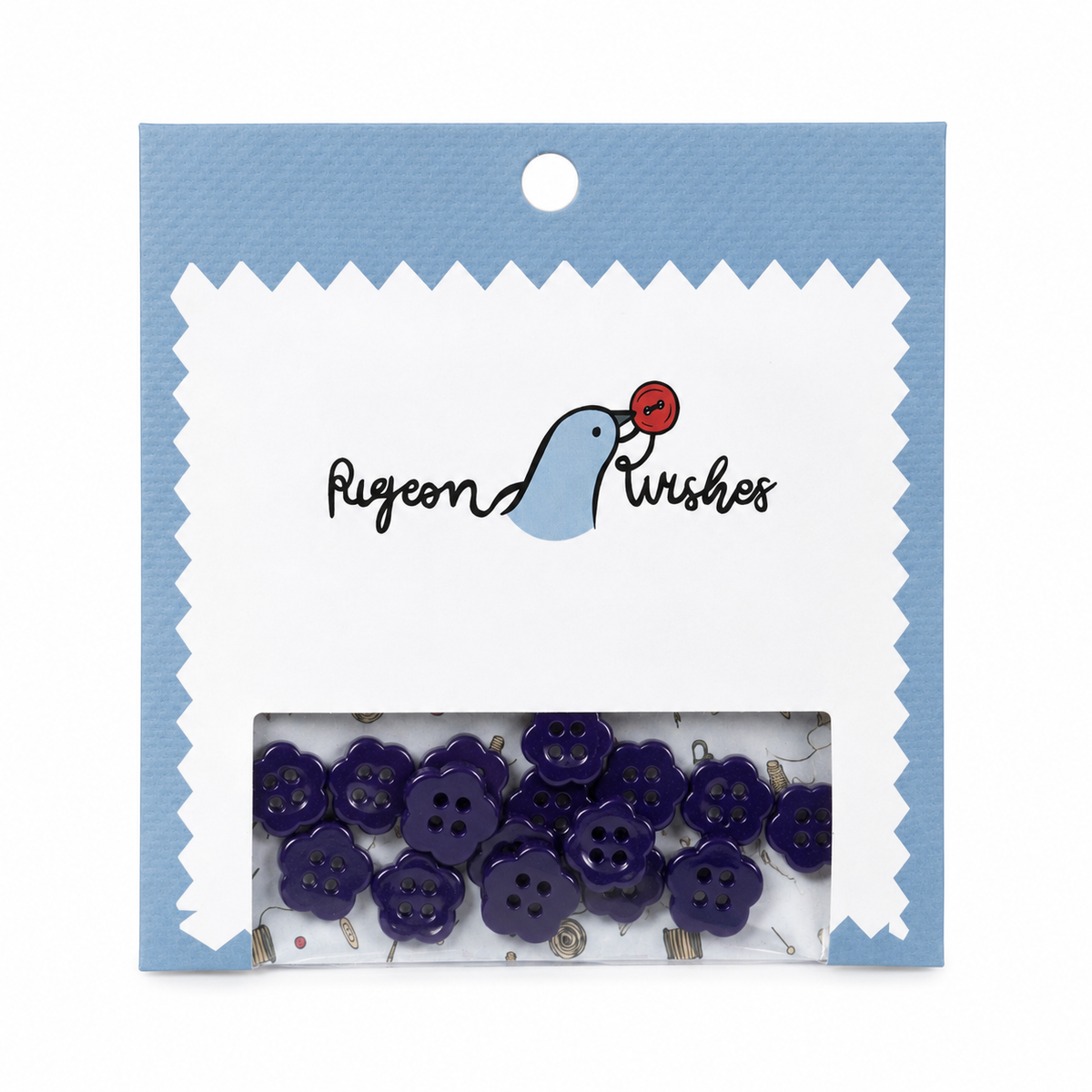 Sanded Ceramic Flower Button Set (13mm shirting size)