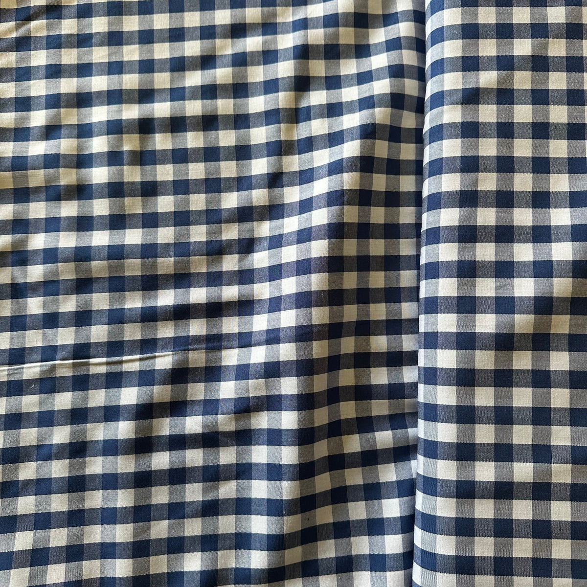 Lyocell Viscose gingham - Navy Blue