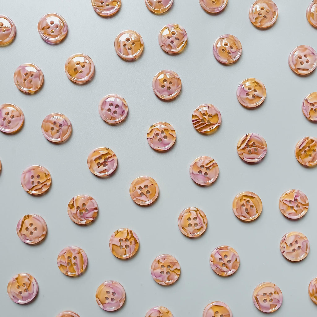 Grapefruit Punch button set (17mm Cardigan size)