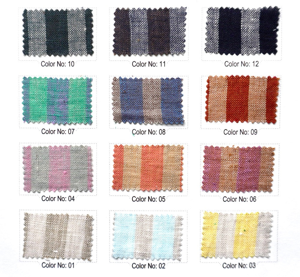 Stripe Linen – 100% Linen, 140gsm (Colour Card) image 0