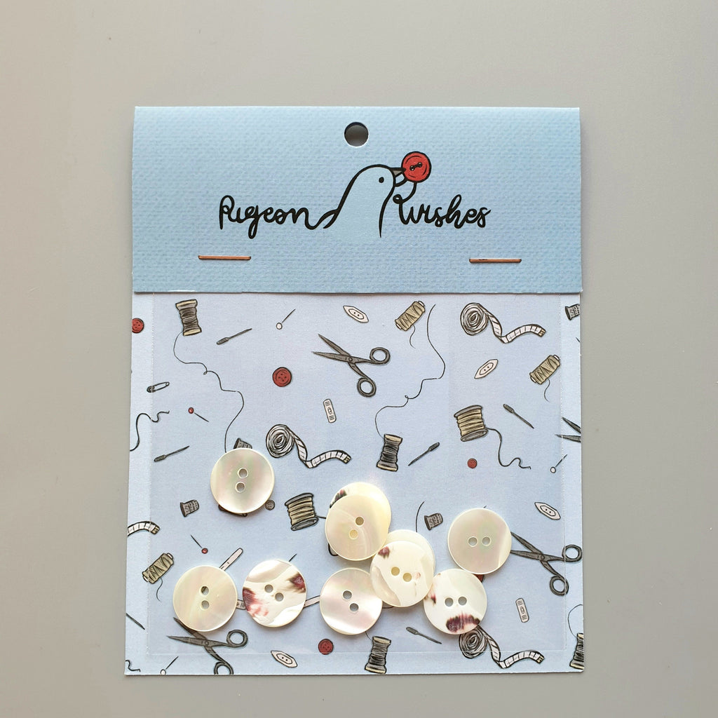Tarot shell button set (16mm shirting size)