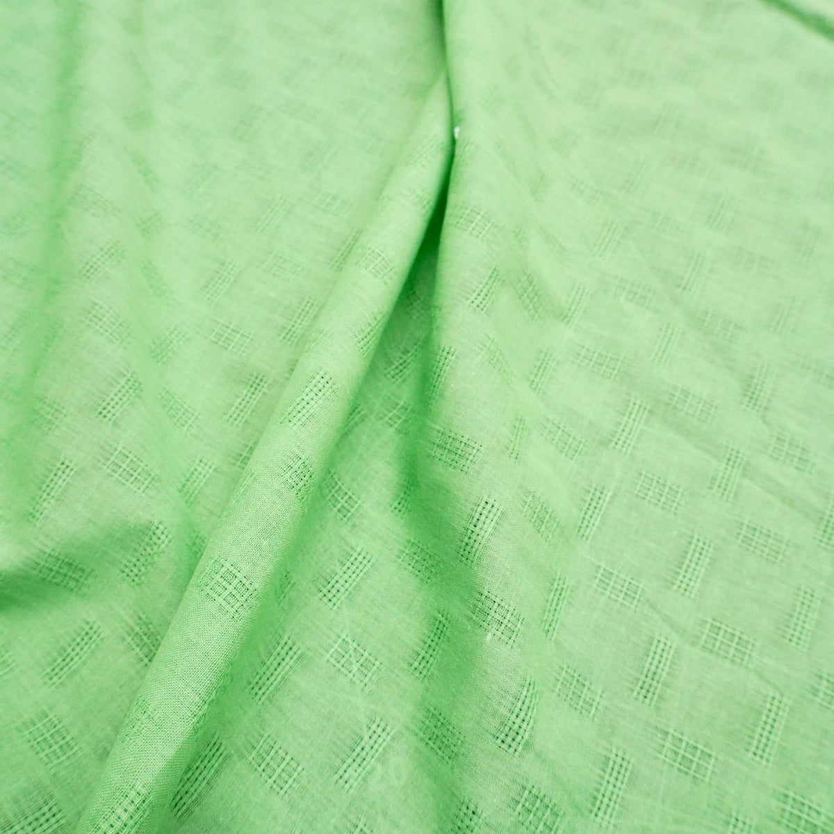 Avocado green leno weave with hollow out image 3