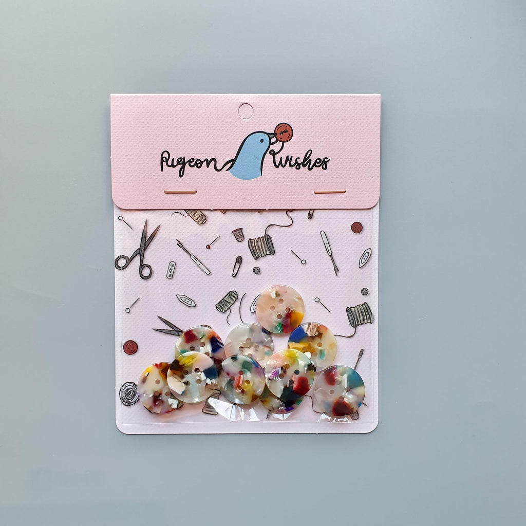 Painterly Button Set (10mm, 15mm, 20mm, 25mm, 35mm)