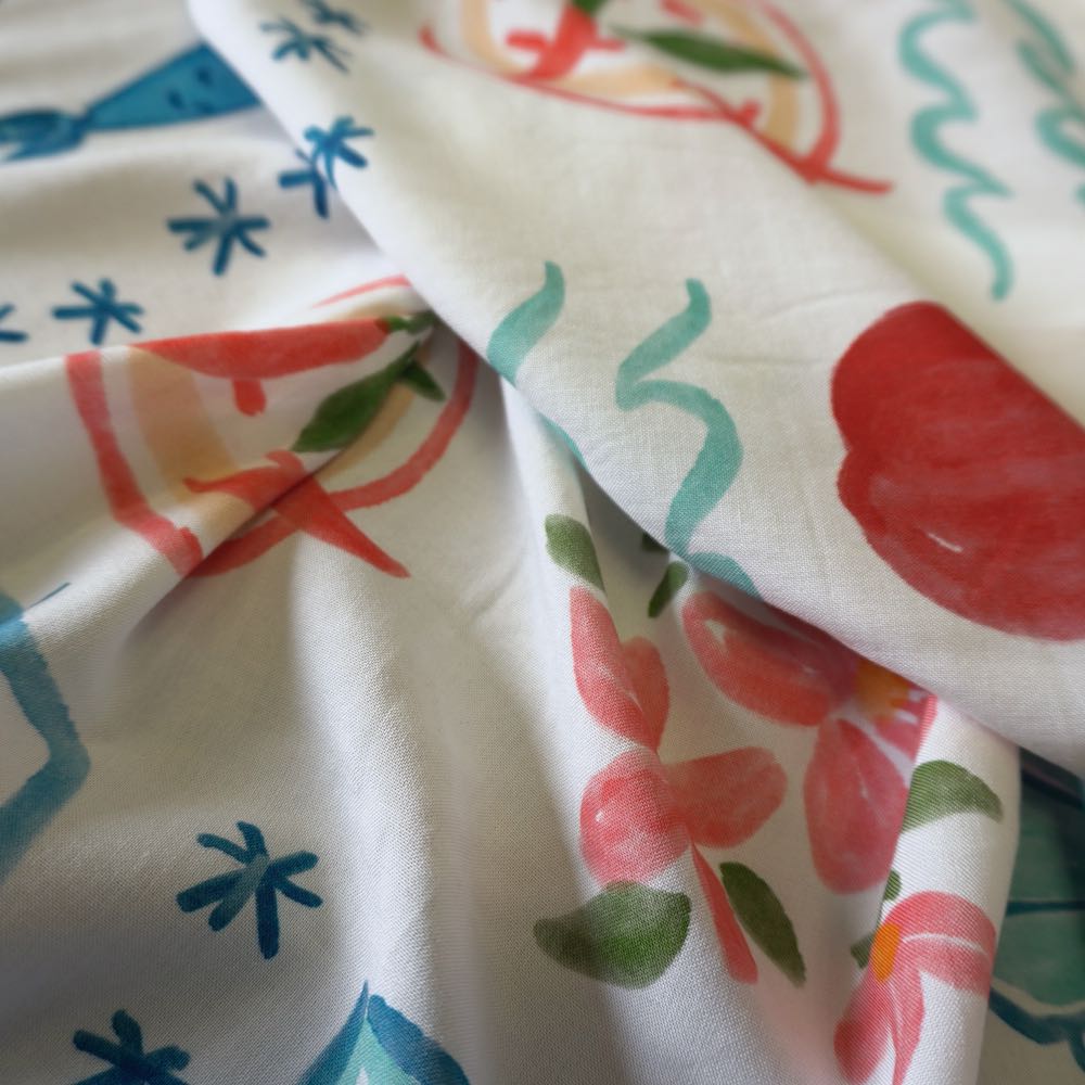 Mediterranean Summer Seaside Viscose Print - Isla Botanica image 3