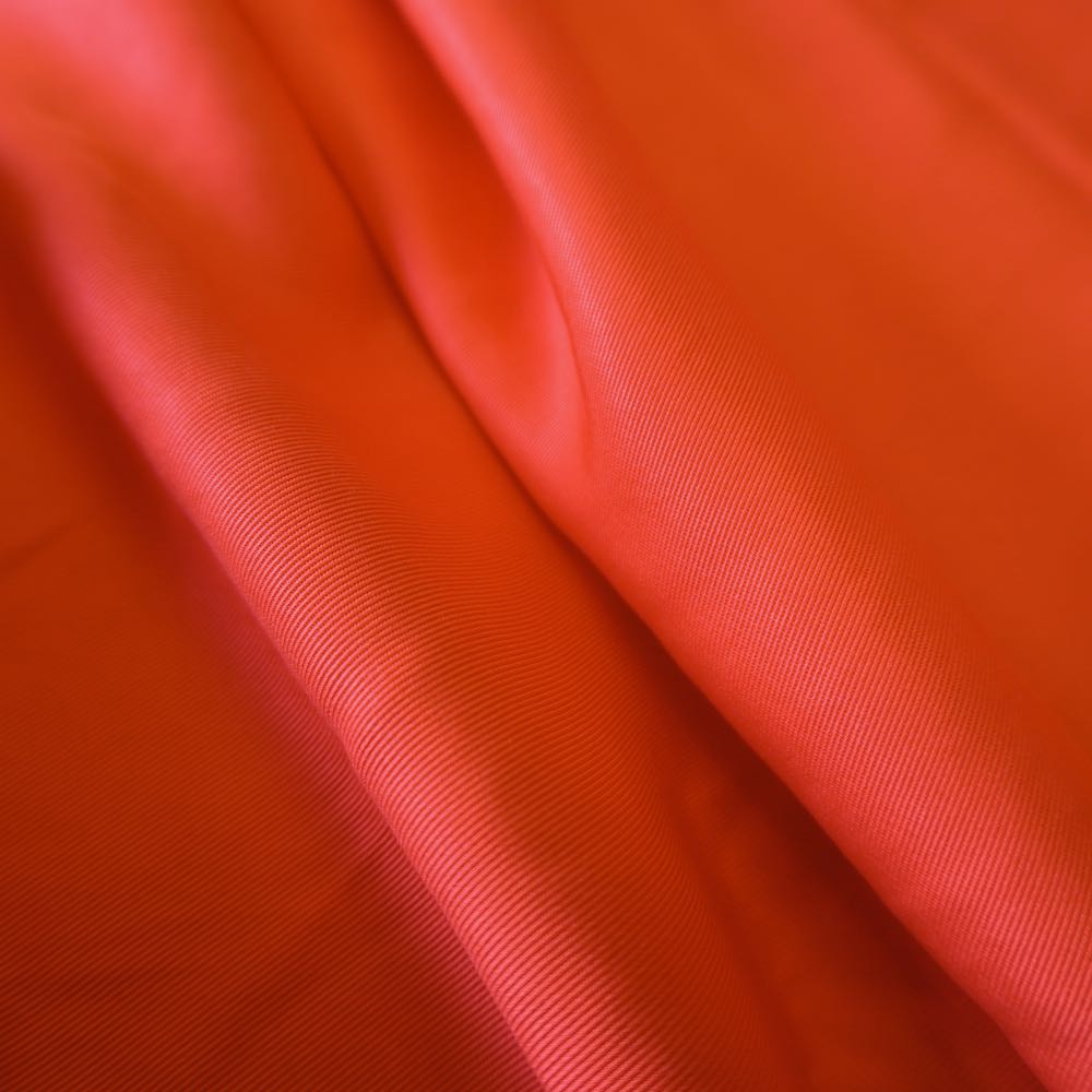 1064 Sanded Lyocell Lyocell Twill Fabric Bright Red - Drapey, Floaty, Smooth
