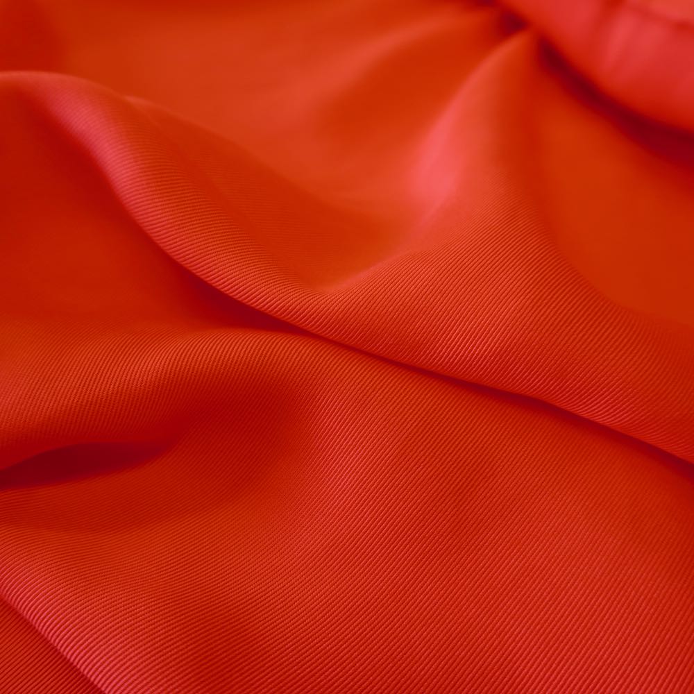 1064 Sanded Lyocell Lyocell Twill Fabric Bright Red - Drapey, Floaty, Smooth
