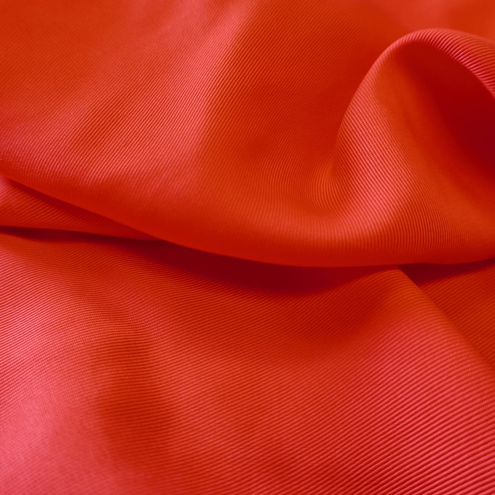 1064 Sanded Lyocell Lyocell Twill Fabric Bright Red - Drapey, Floaty, Smooth