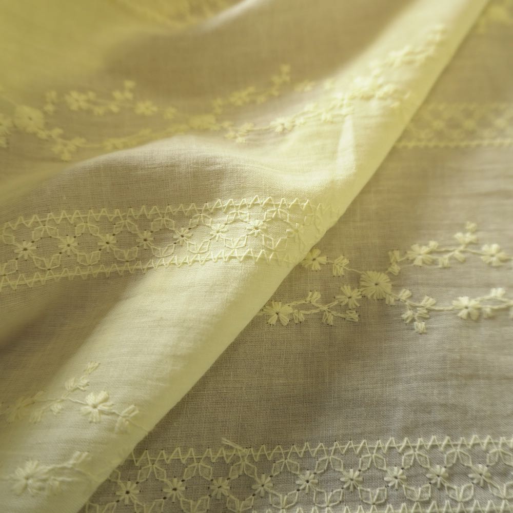 Light Weight Yellow Embroidery Stripe