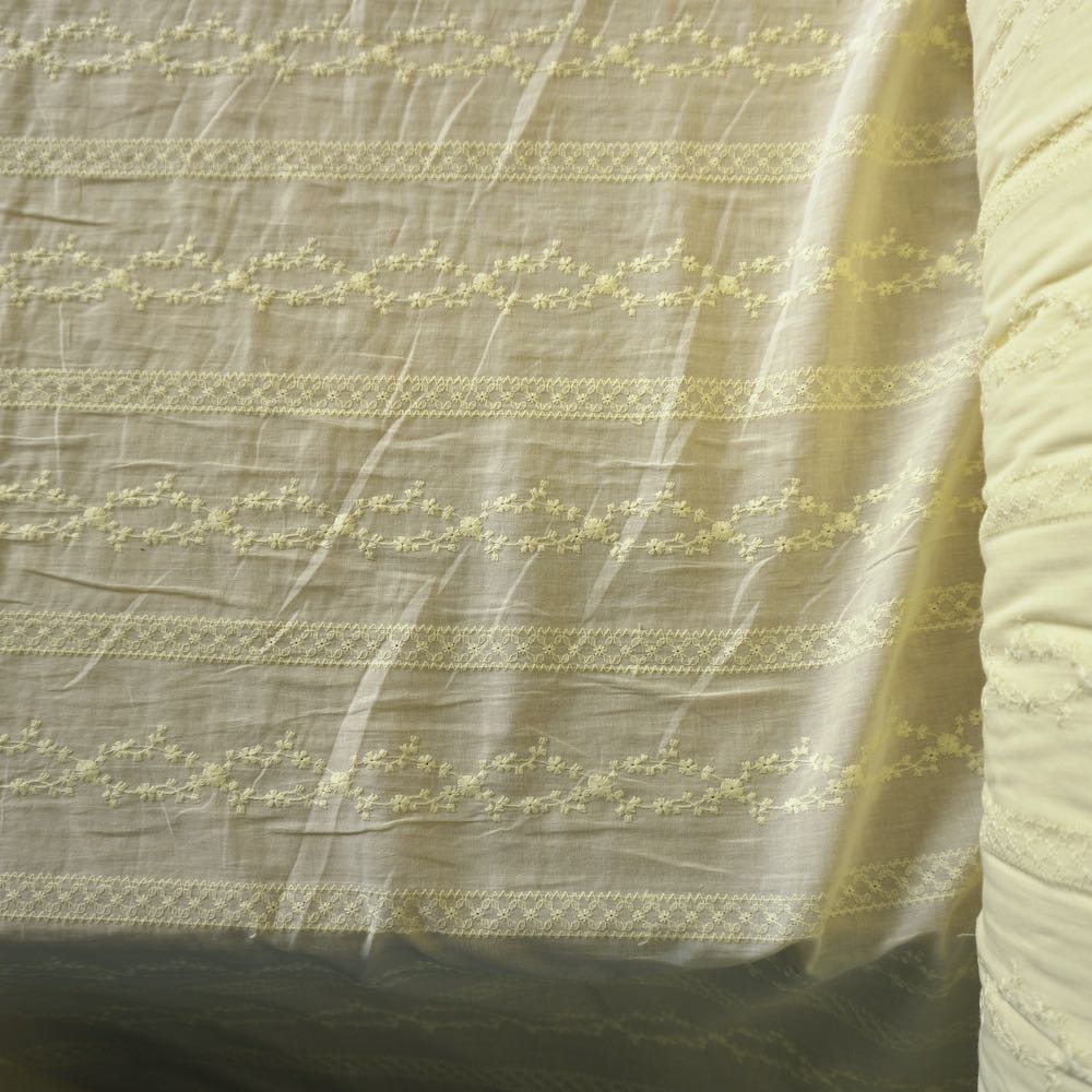Light Weight Yellow Embroidery Stripe