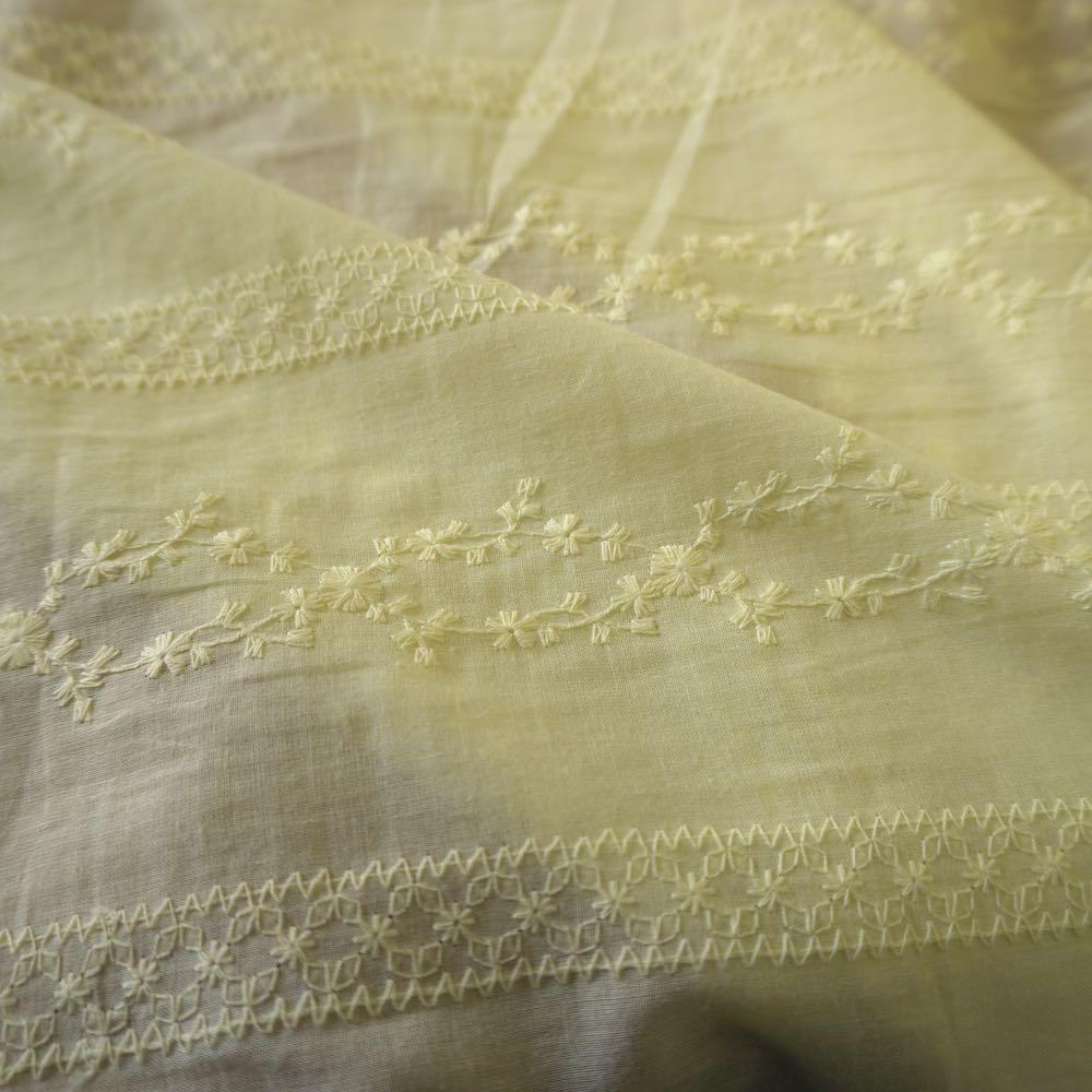 Light Weight Yellow Embroidery Stripe