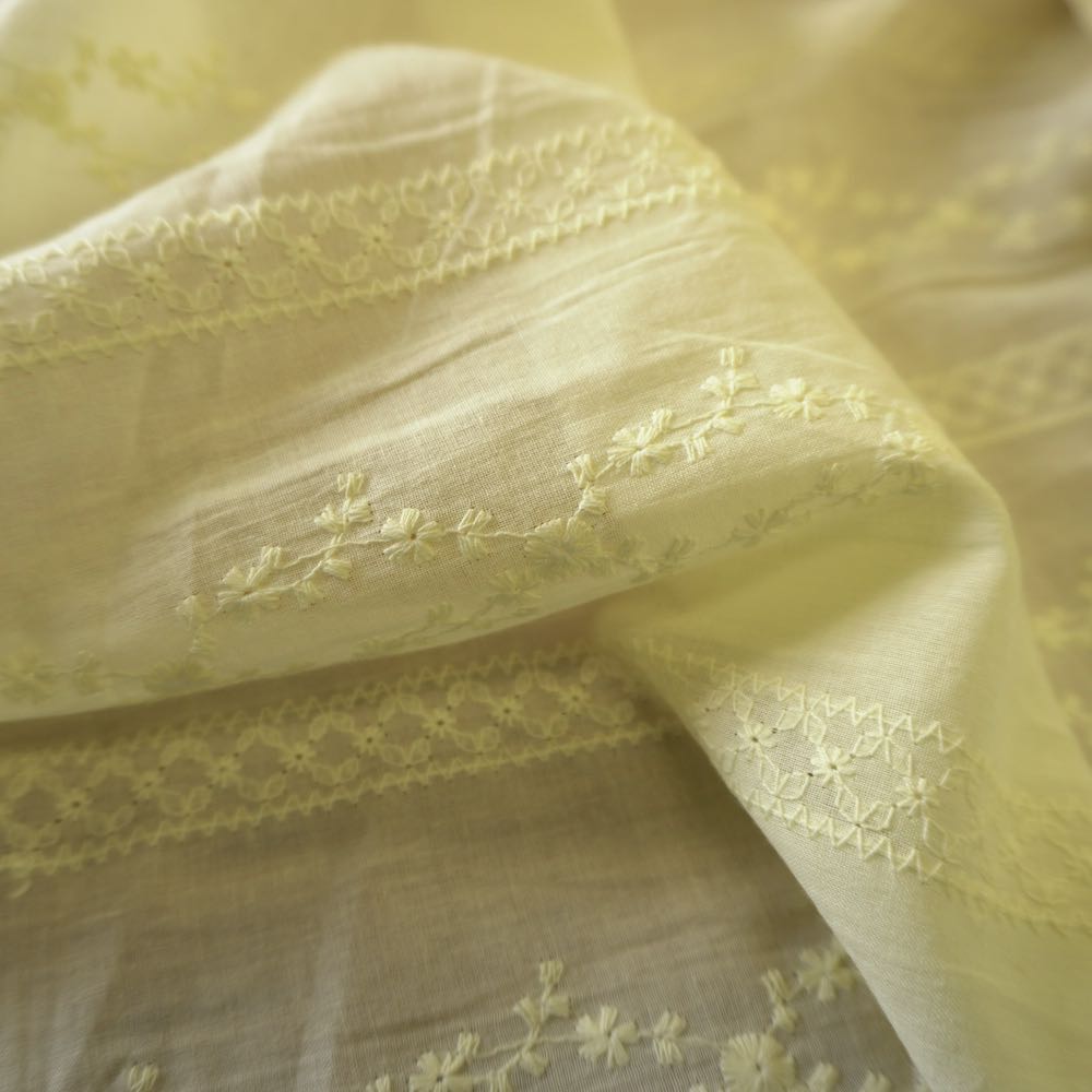 Light Weight Yellow Embroidery Stripe
