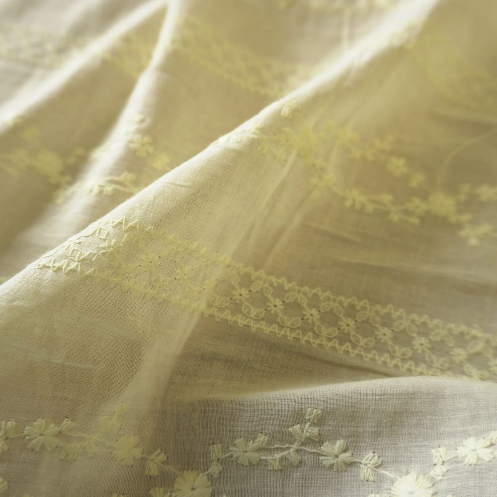 Light Weight Yellow Embroidery Stripe