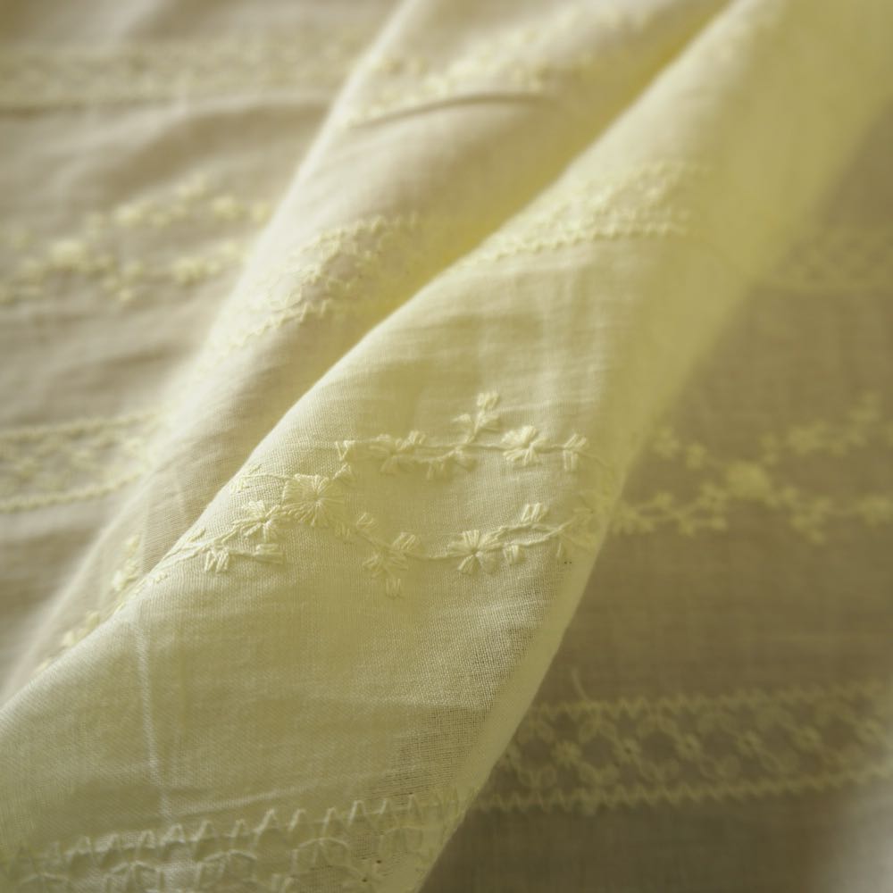 Light Weight Yellow Embroidery Stripe