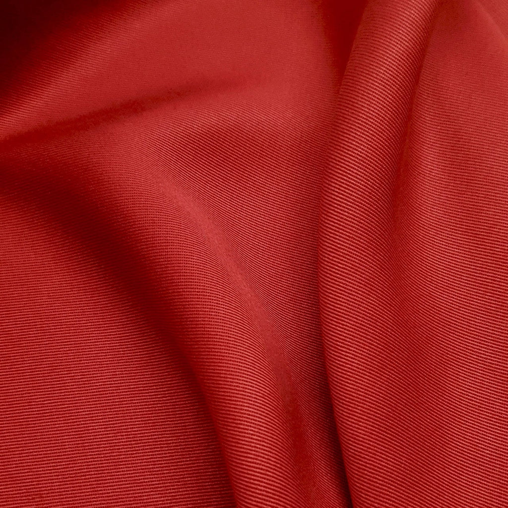 Sand Washed Lyocell Twill fabric - Carmine Red