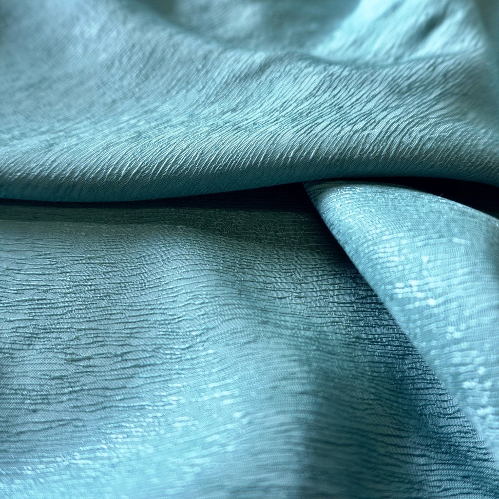 Cupro Lyocell bark silk jacquard - blue sea