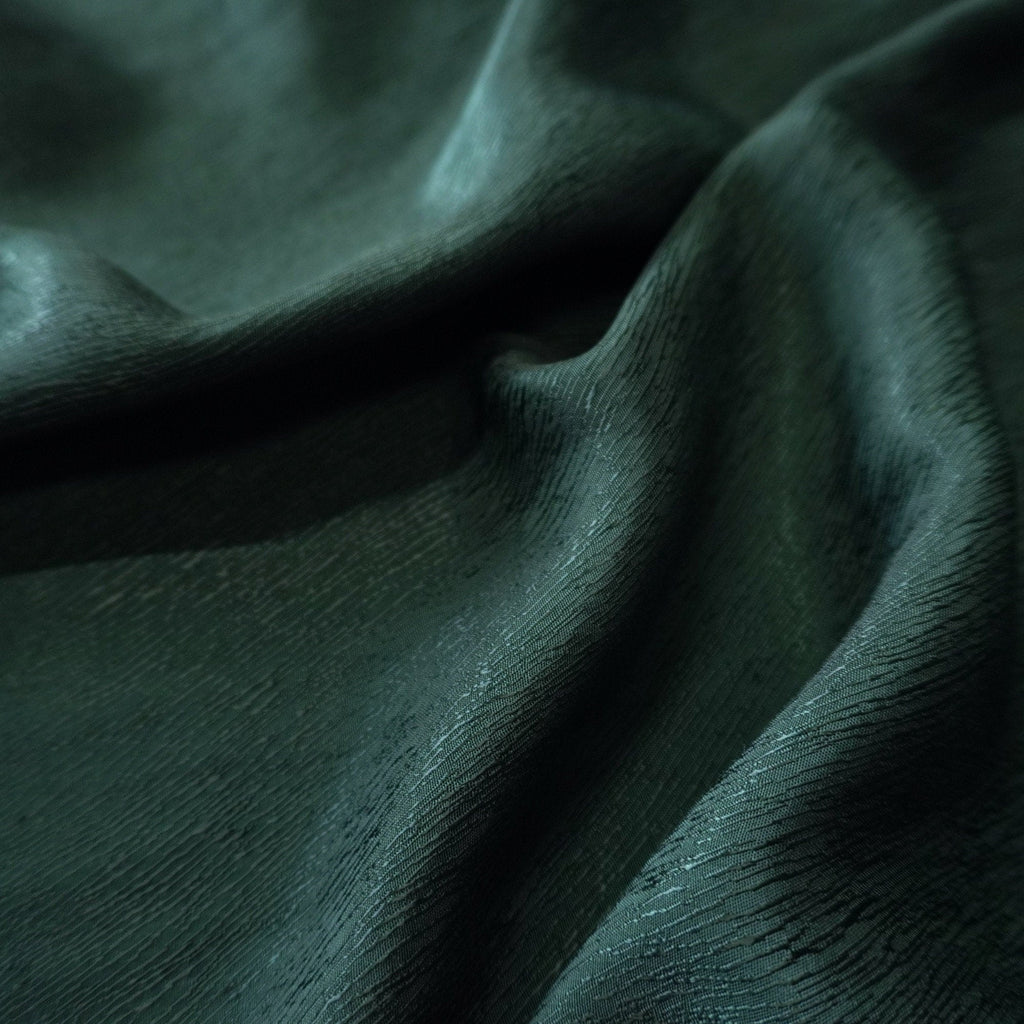 Cupro Lyocell bark silk jacquard - midnight verdant