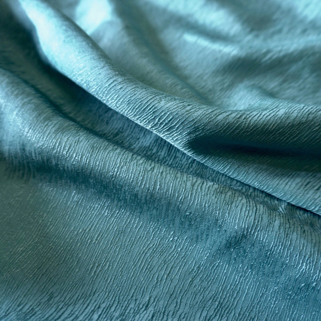 Cupro Lyocell bark silk jacquard - blue sea
