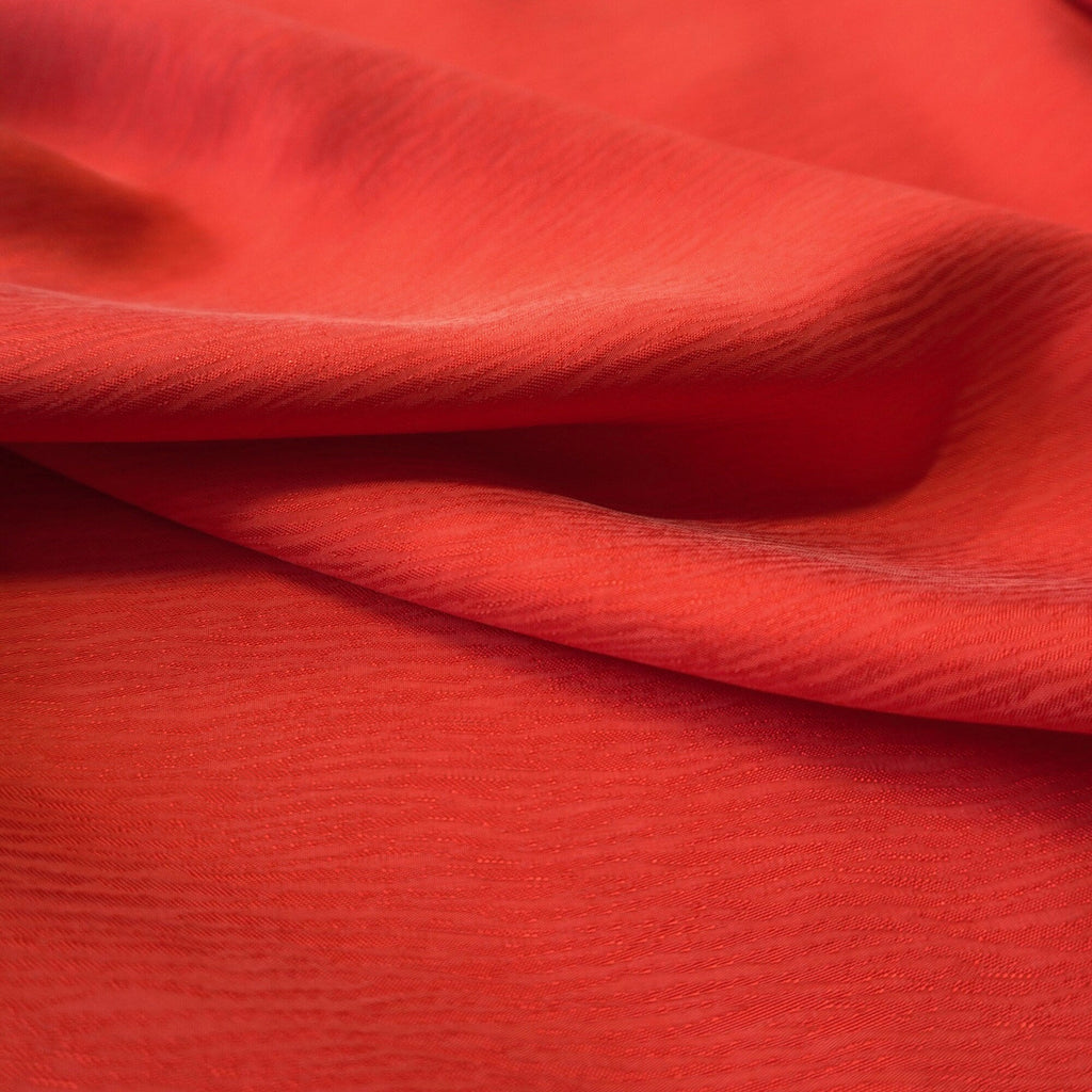 Cupro bark jacquard fabric - Ruby Red