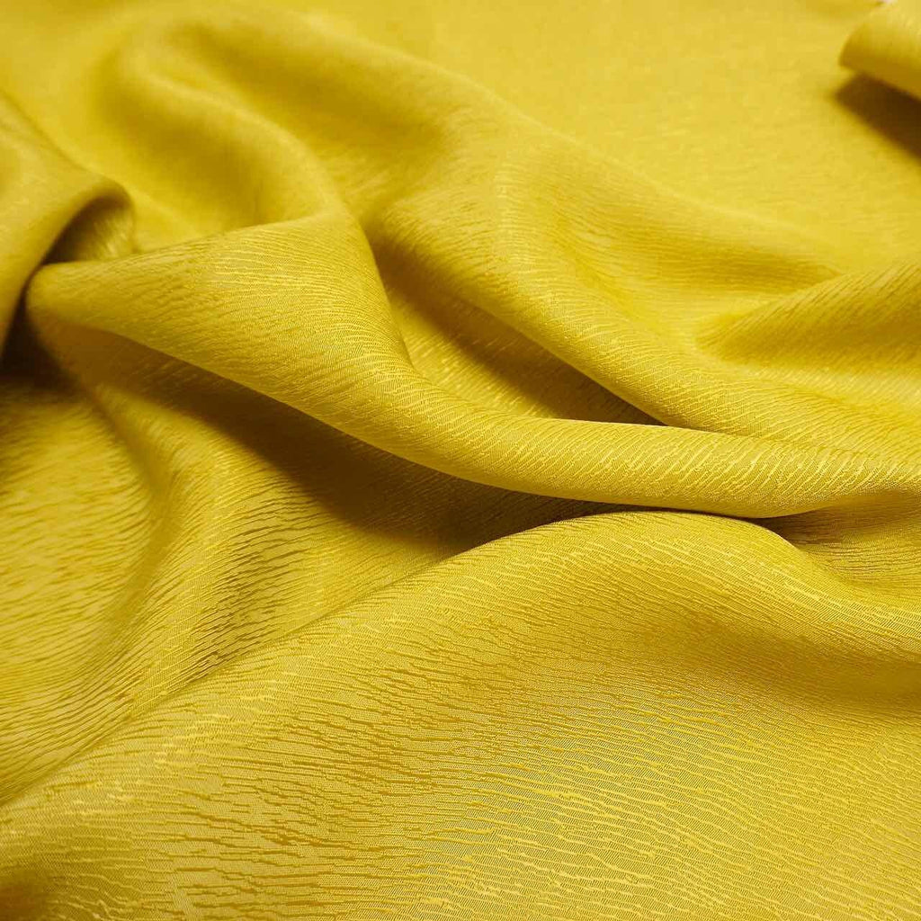 Cupro Lyocell Bark Jacquard  - Chartreuse Yellow