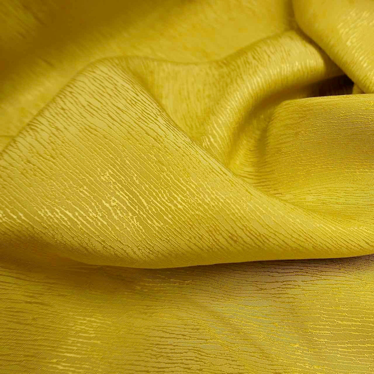 Cupro Lyocell Bark Jacquard  - Chartreuse Yellow
