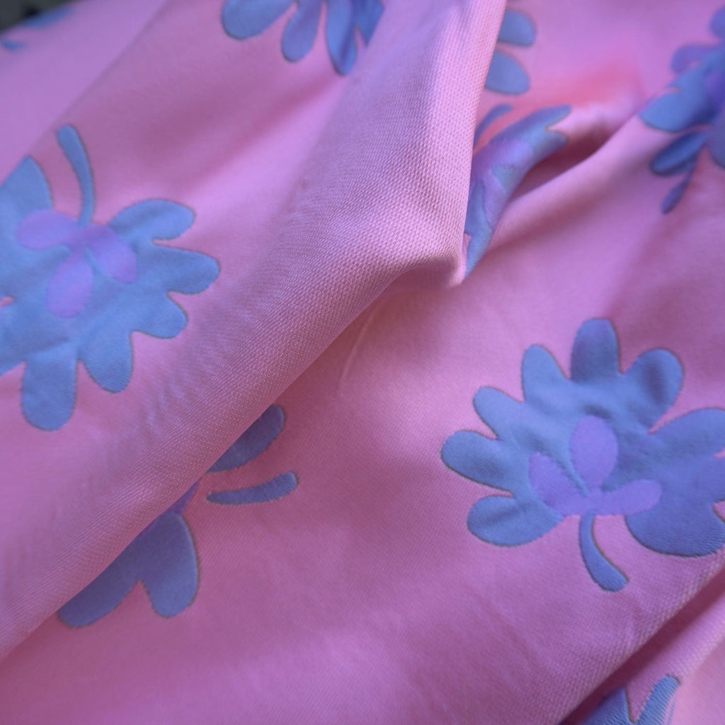 Big flower embroidery brocade fabric