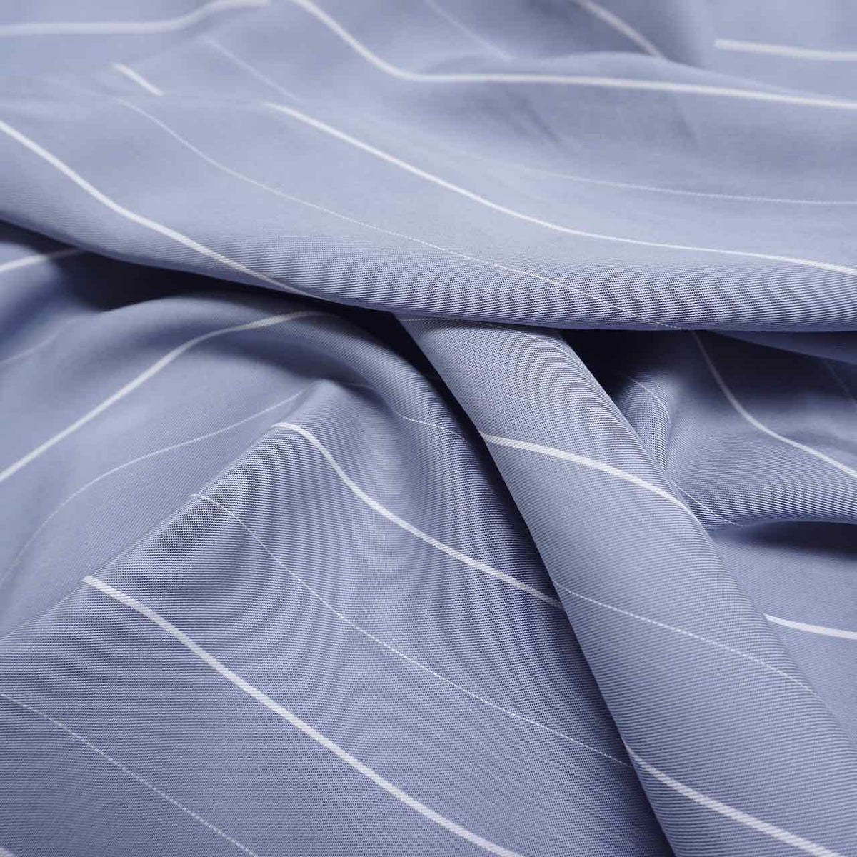 Lyocell pin stripe - Blue