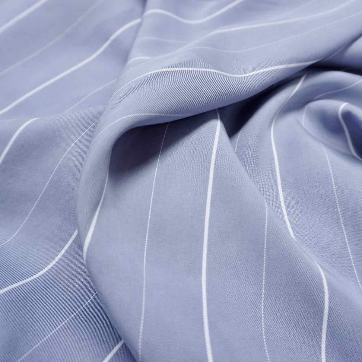 Lyocell pin stripe - Blue
