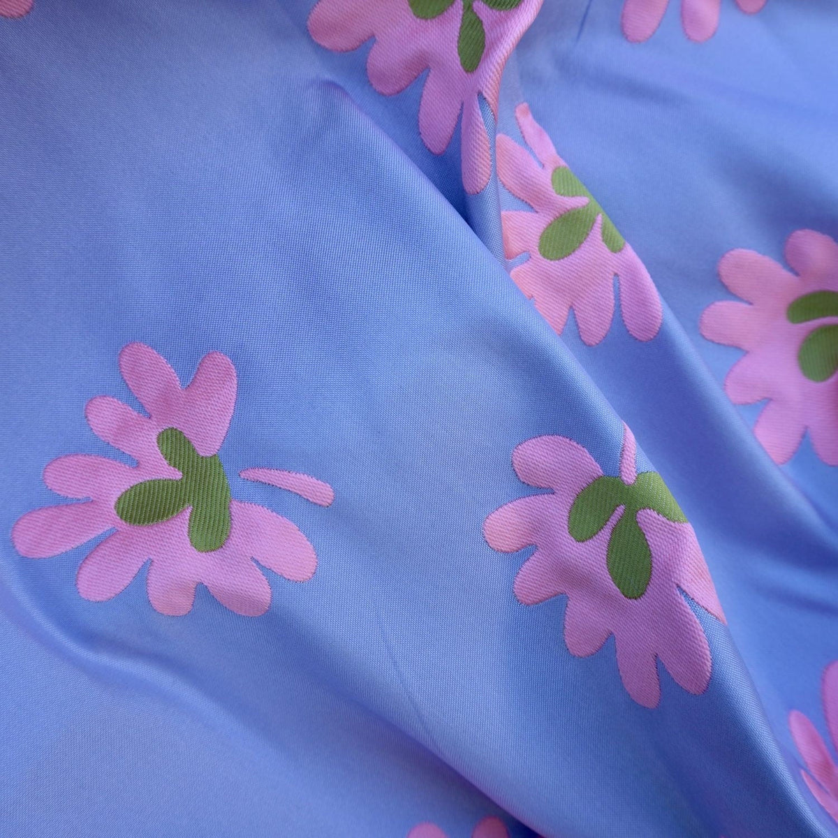 Big flower embroidery brocade fabric