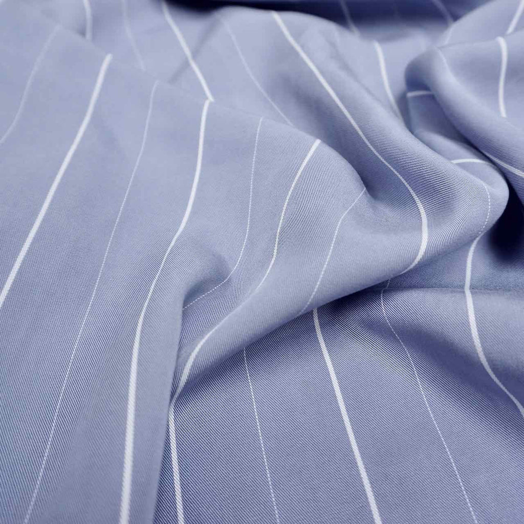 Lyocell pin stripe - Blue