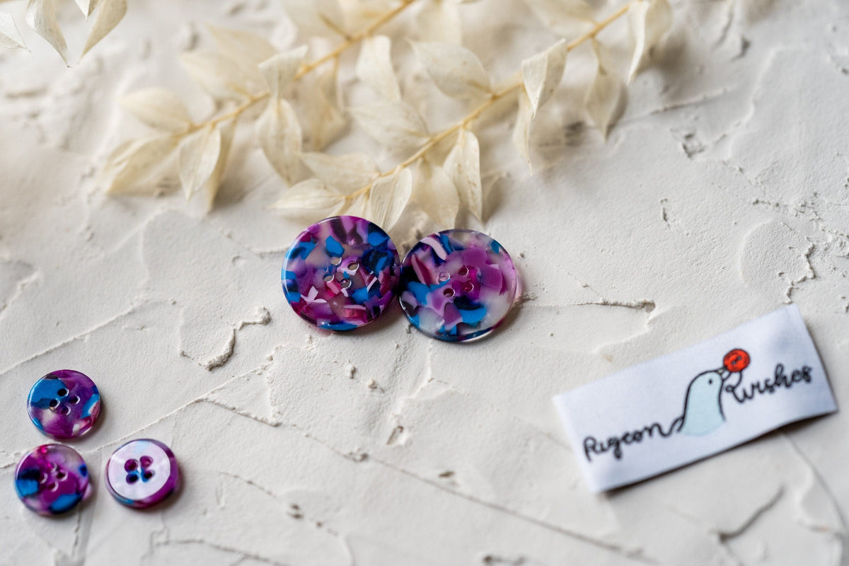 Lucid button set (10mm, 15mm, 20mm, 25mm)