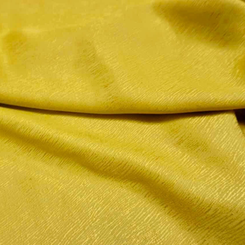 Cupro Lyocell Bark Jacquard  - Chartreuse Yellow