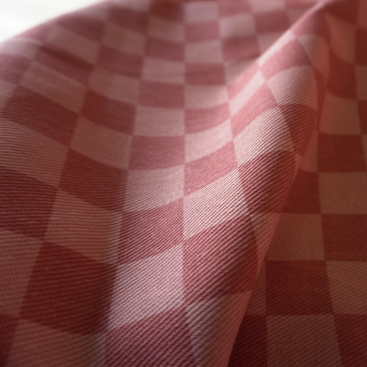 Cotton Canvas Checker board - Rose & Blush