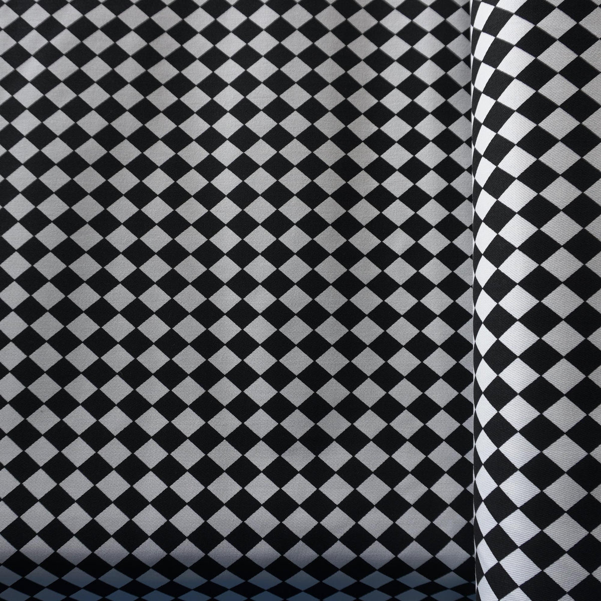 Monochrome Checkerboard Cotton Twill