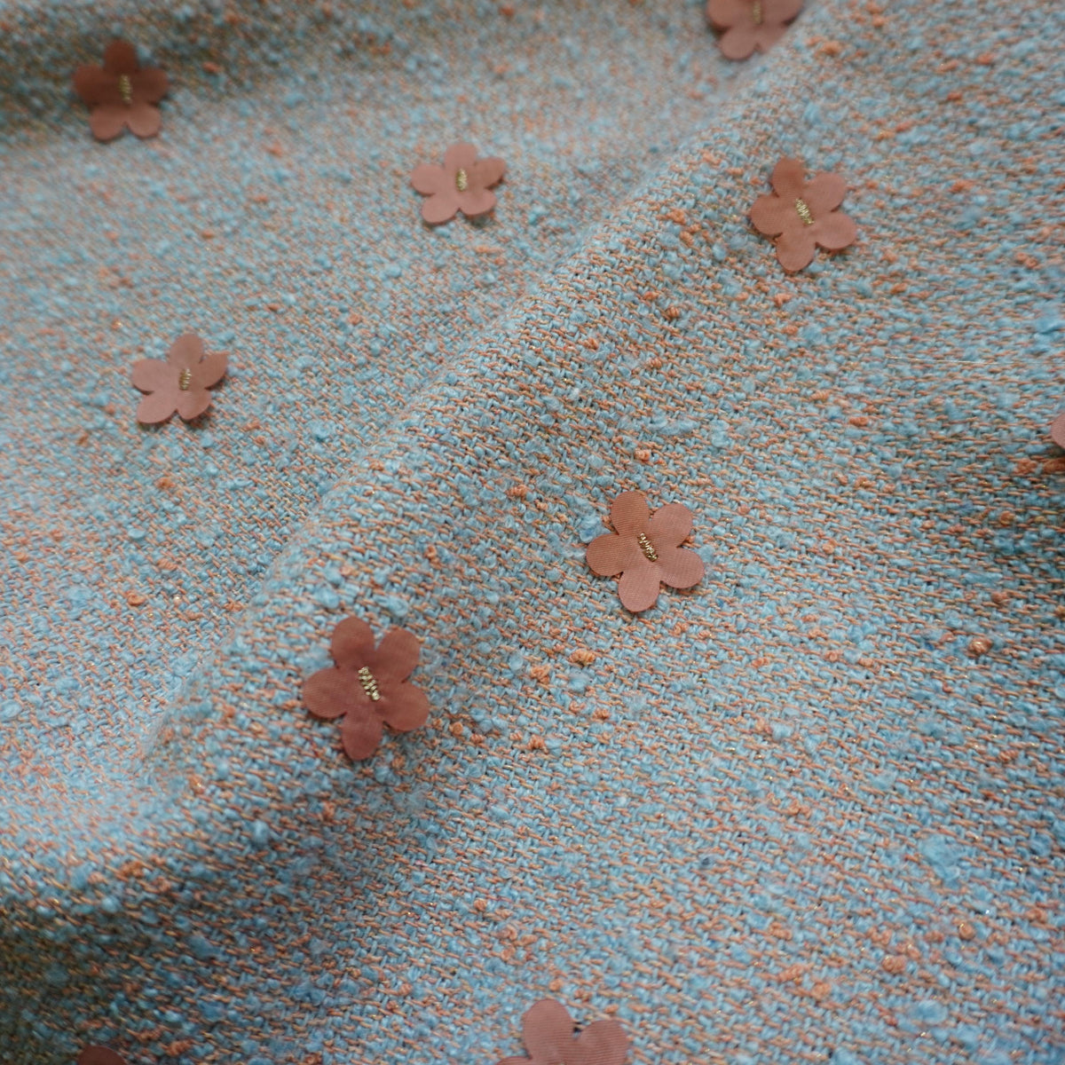 3D wool tweed coating jacquard fabric