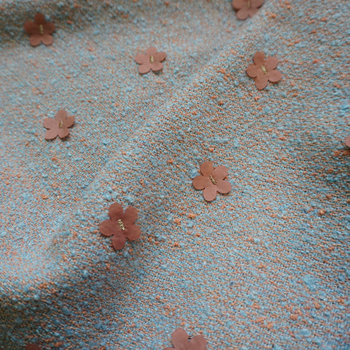 3D wool tweed coating jacquard fabric