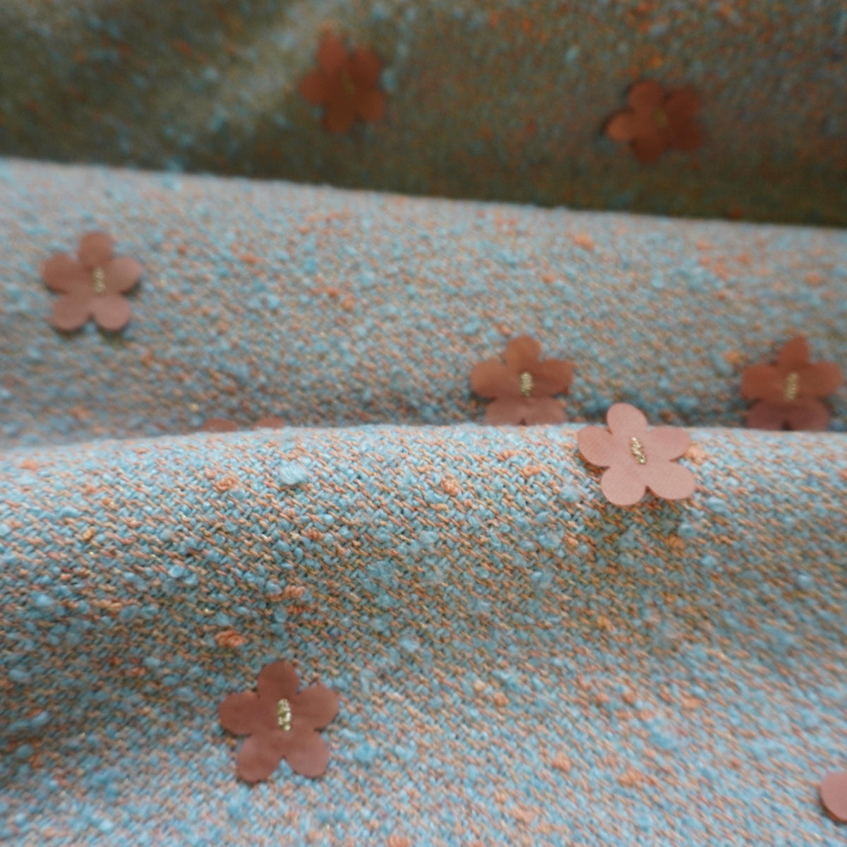 3D wool tweed coating jacquard fabric