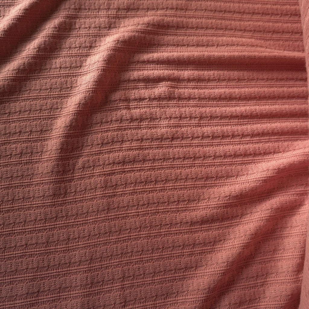 Knitted jacquard cotton fabric – coral