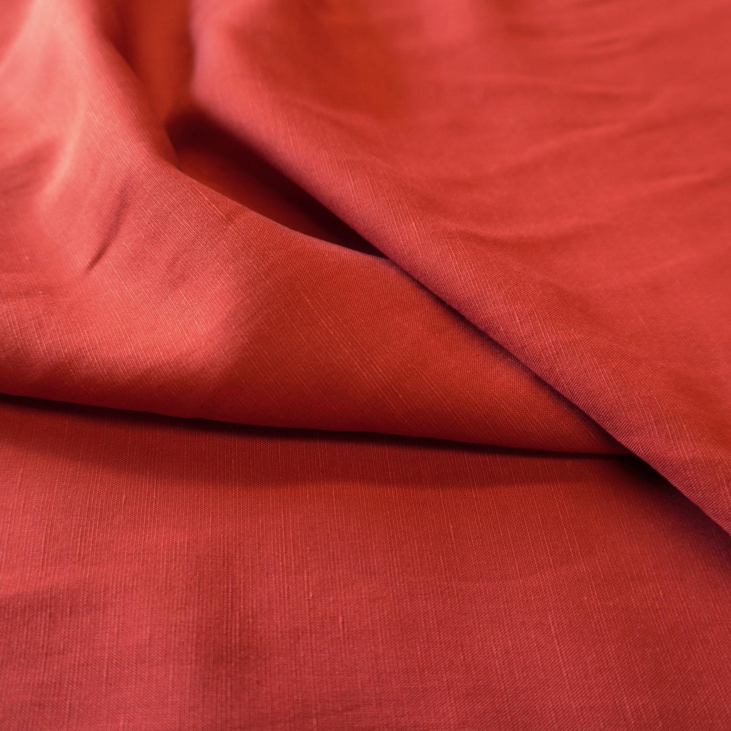 Sand washed Lyocell linen - Ruby Red