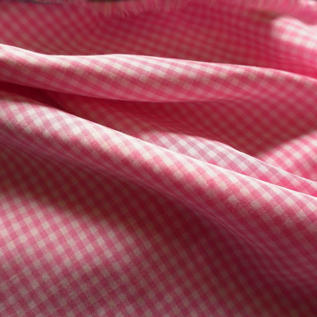 Lyocell Viscose gingham - pink