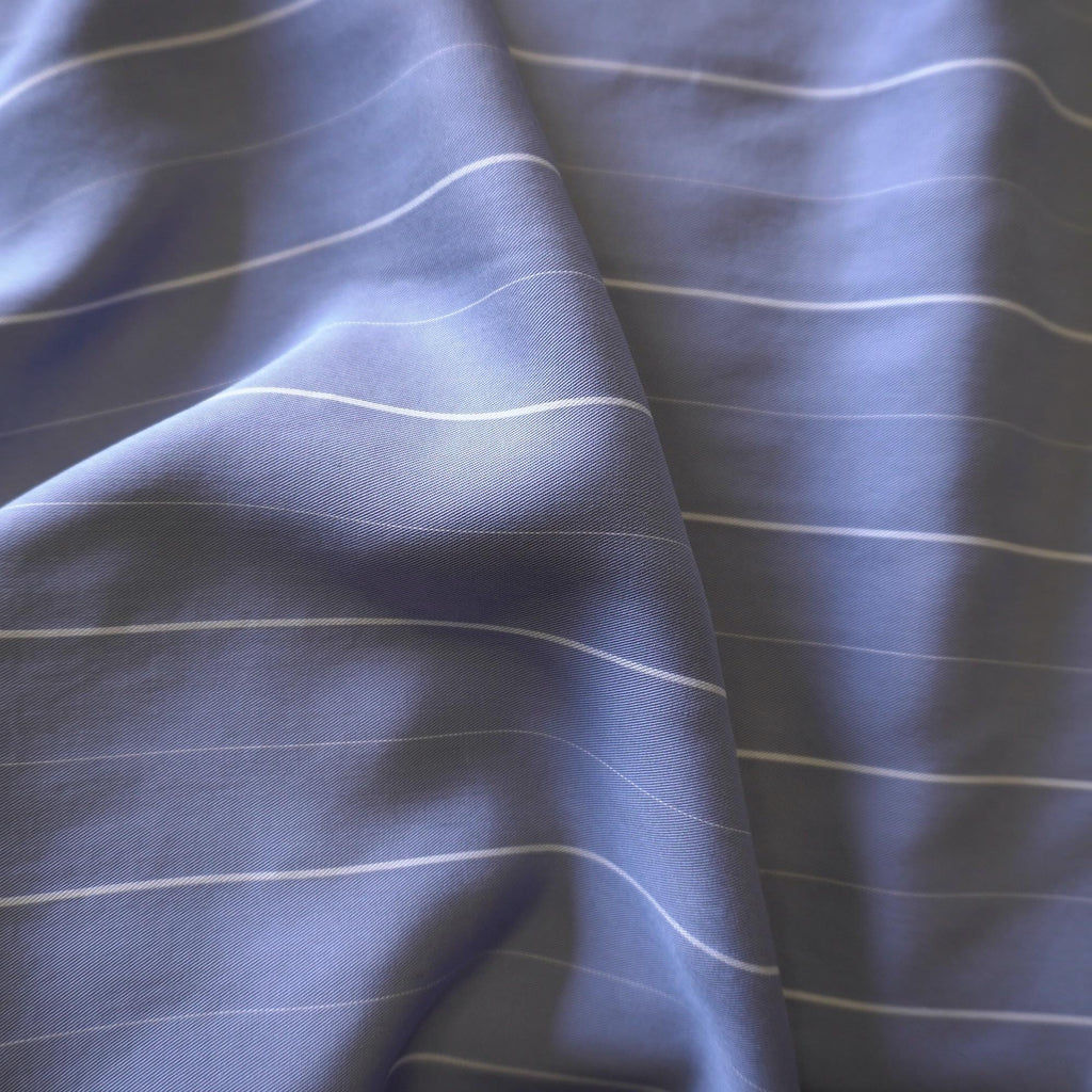 Lyocell pin stripe - Blue