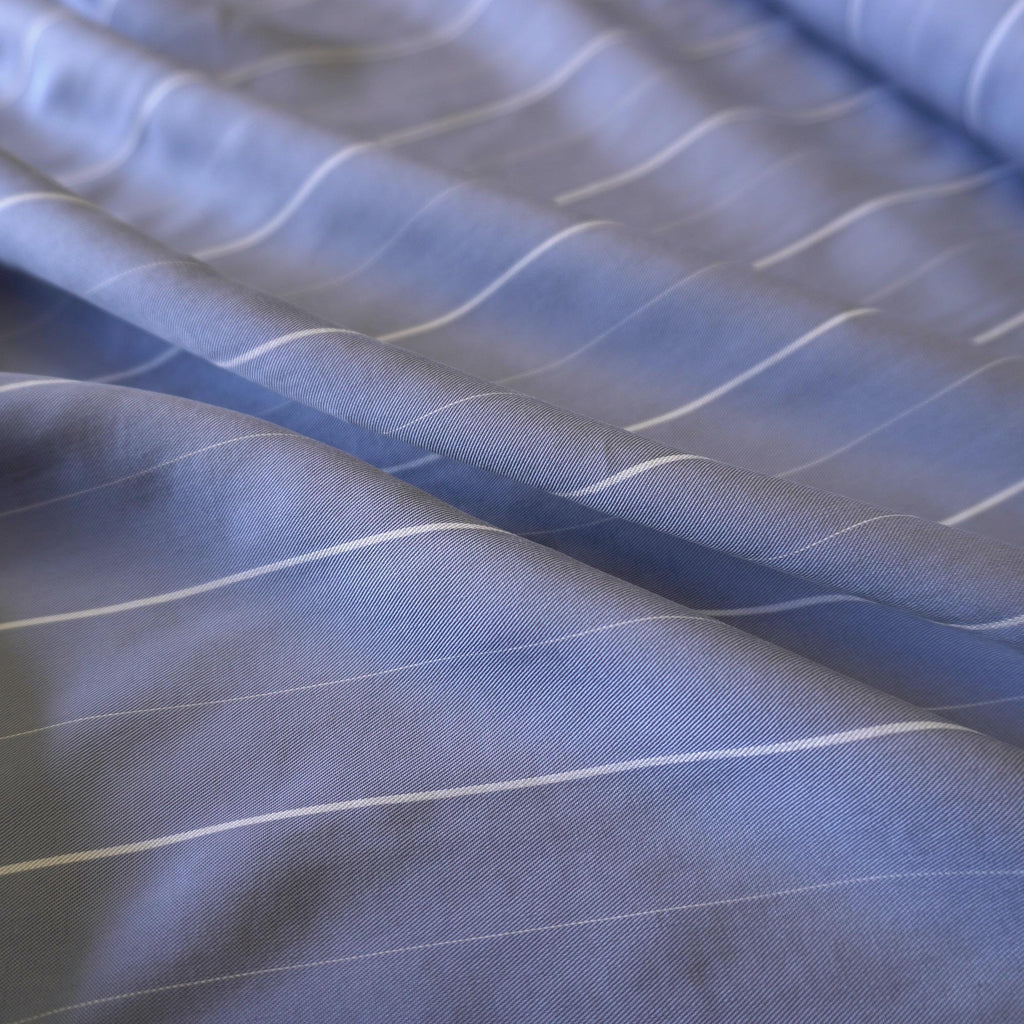 Lyocell pin stripe - Blue