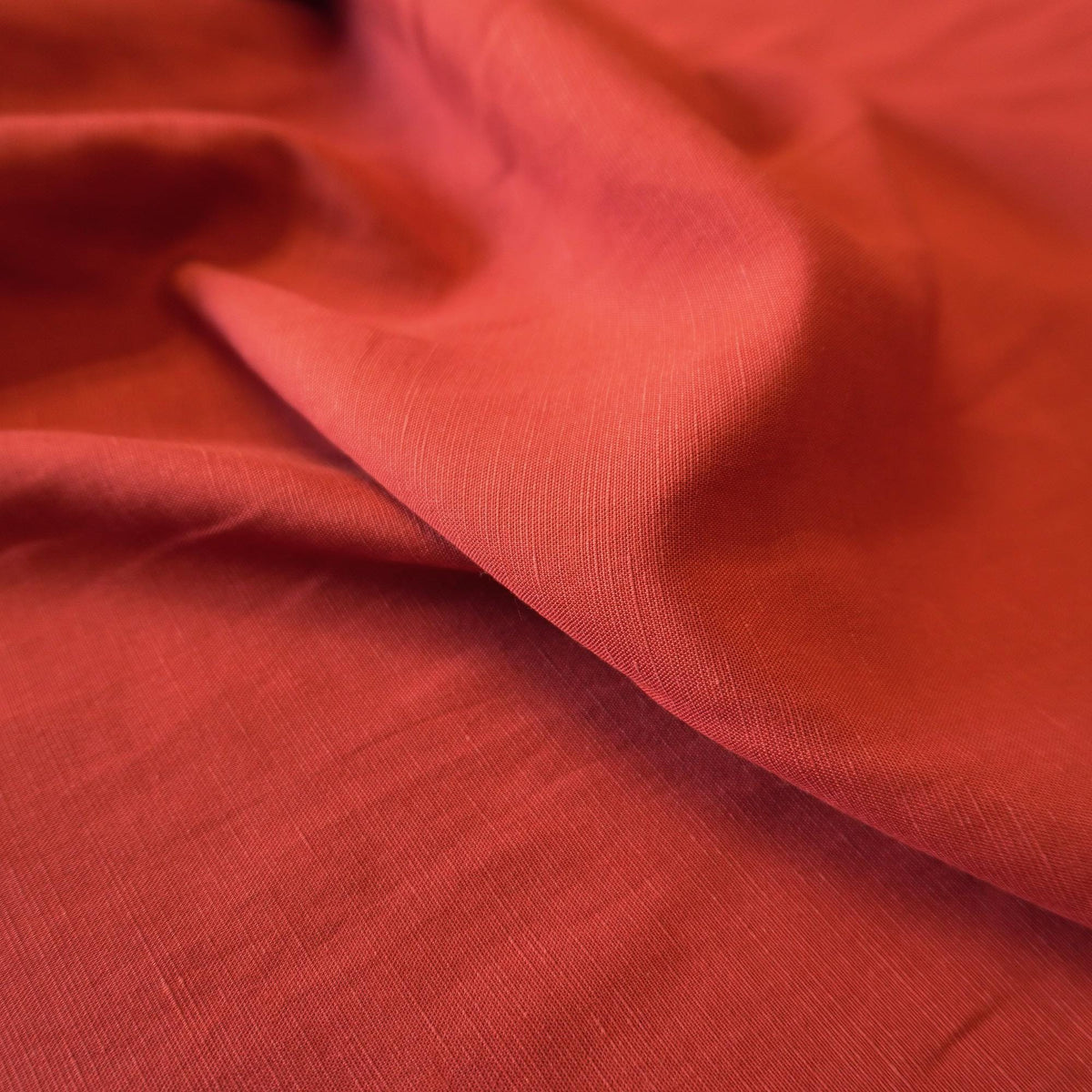 Sand washed Lyocell linen - Ruby Red