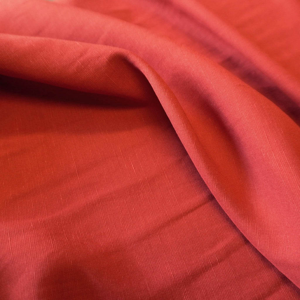 Sand washed Lyocell linen - Ruby Red