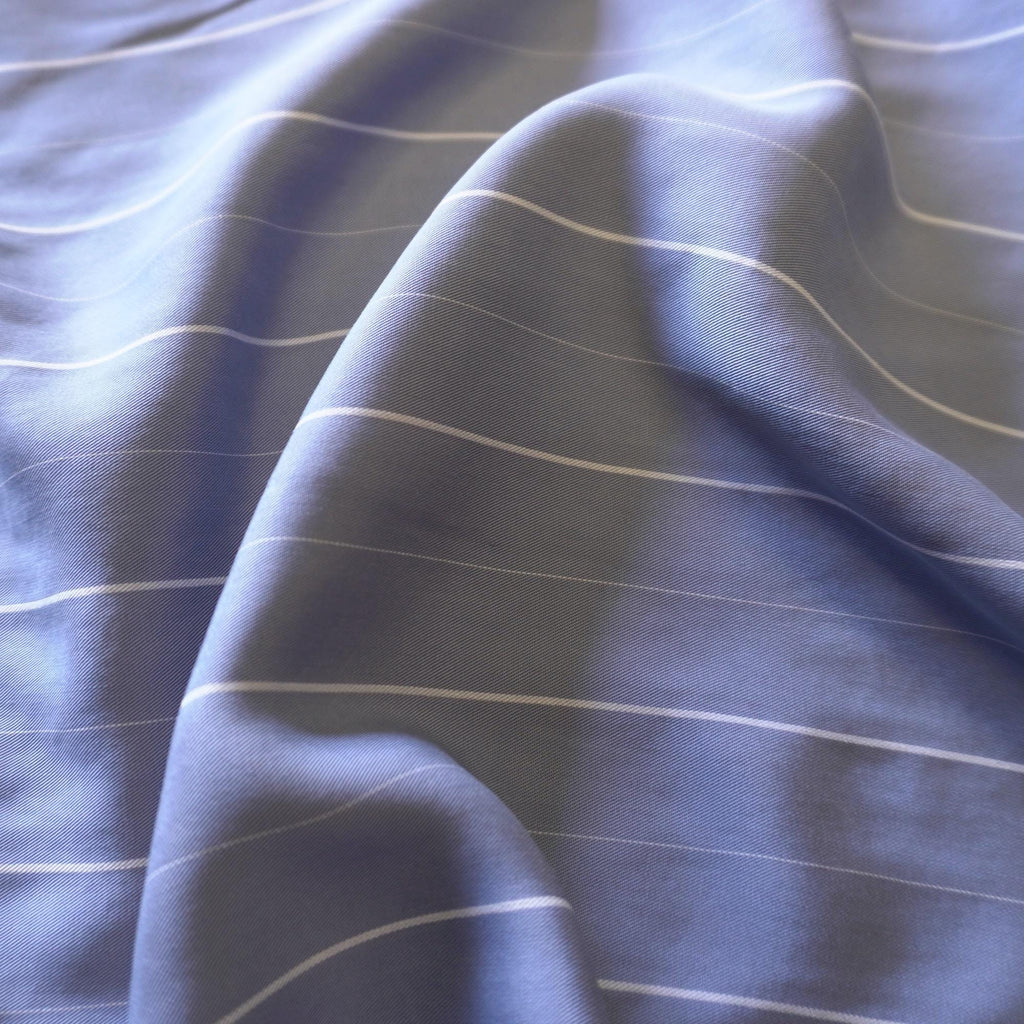 Lyocell pin stripe - Blue