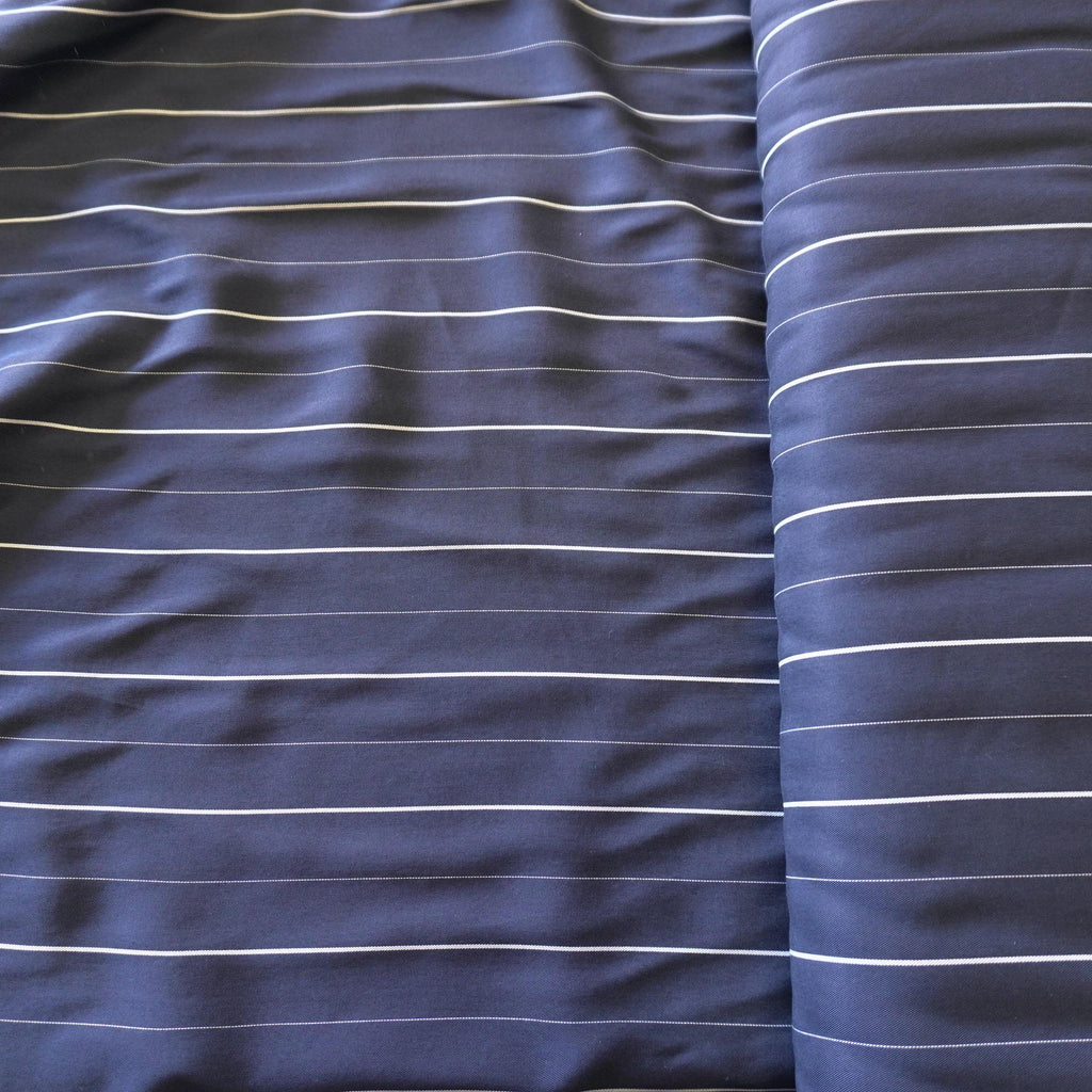 Lyocell pin stripe - Navy