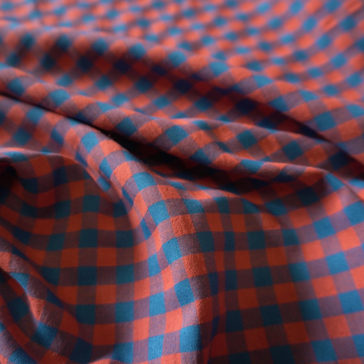 Yarn dyed cotton gingham - red navy