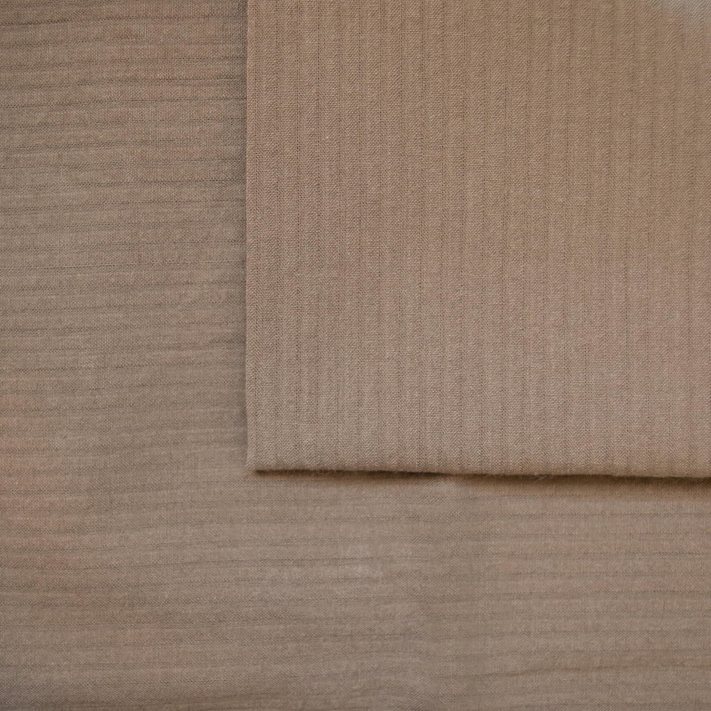 Organic Cotton Seersucker - Coco brown - indilisi