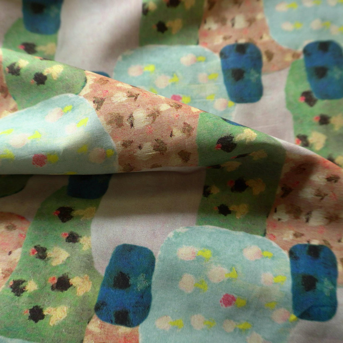 Blockscape – Cotton Poplin in Playful Colours